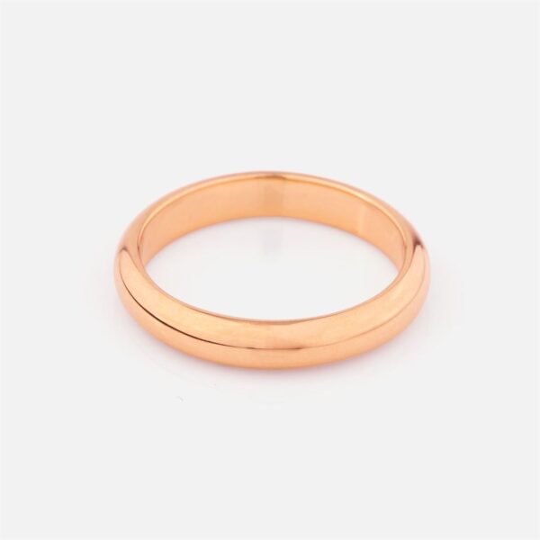 Aliança meia-cana em ouro rosa - Image 2