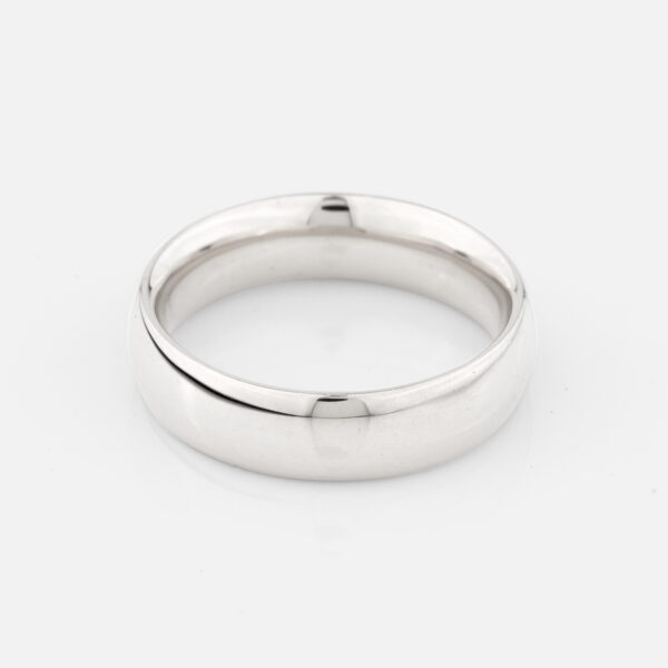 Aliança meia-cana em ouro branco - Image 2