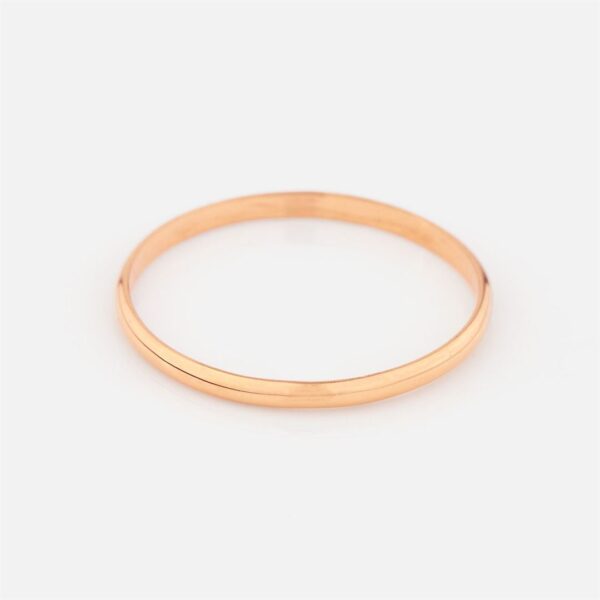 Aliança meia-cana em ouro rosa - Image 2