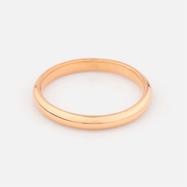 Aliança meia-cana em ouro rosa - Image 2