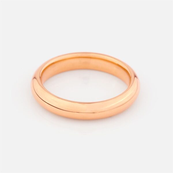 Aliança meia-cana amendoada em ouro rosa - Image 2