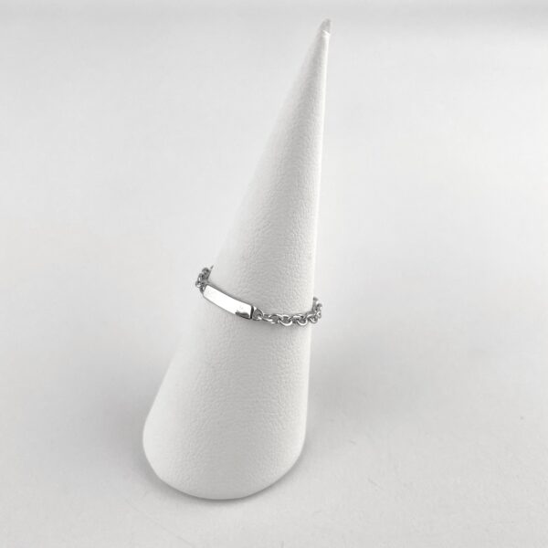 Anel Mesh com corrente em ouro branco by Débora Montenegro - Image 2