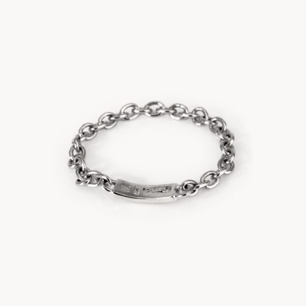 Anel Mesh com corrente em ouro branco by Débora Montenegro
