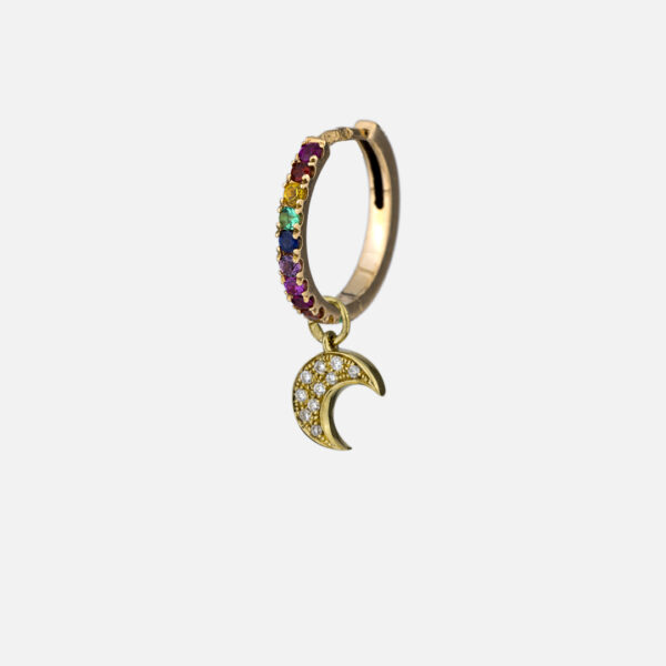 Par de Argolas Magic Colour em ouro com rubis, safiras e esmeraldas by Débora Montenegro - Image 3