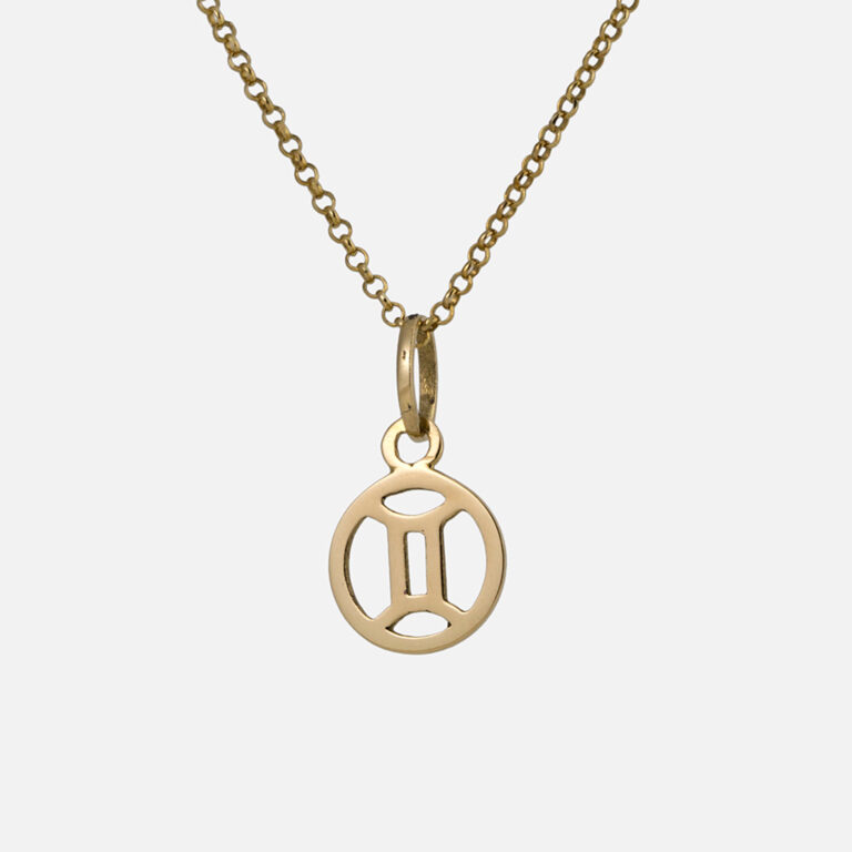 Pendente símbolos do zodíaco - gémeos em ouro da Leitão & Irmão