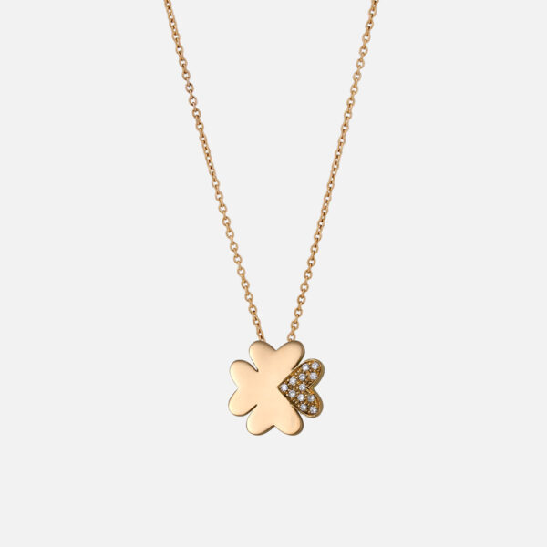 Colar Trevo de quatro folhas em ouro e diamantes | Peace, Hope and Love