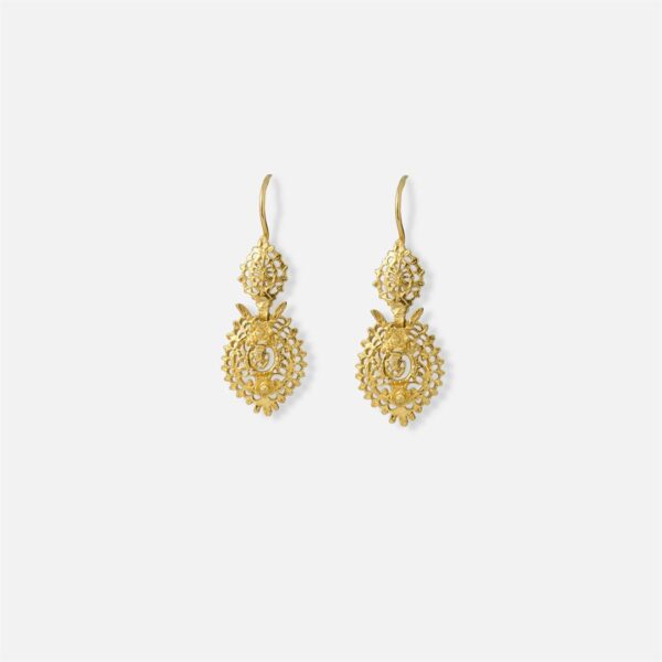 Brincos de Filigrana - Modelo Rainha em ouro português - Image 2
