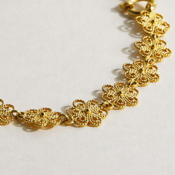 Pulseira flores em ouro amarelo | Filigrana - Image 3