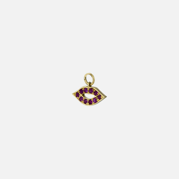 Pendente Angel Lips em ouro rubis by Débora Montenegro