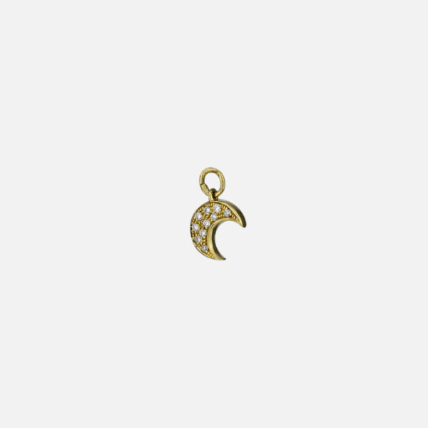 Pendente Love by the Moon em ouro diamantes by Débora Montenegro