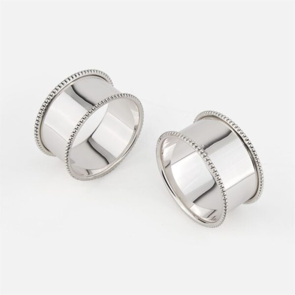 Argola de Guardanapo alta em prata | Modelo Contas - Image 4