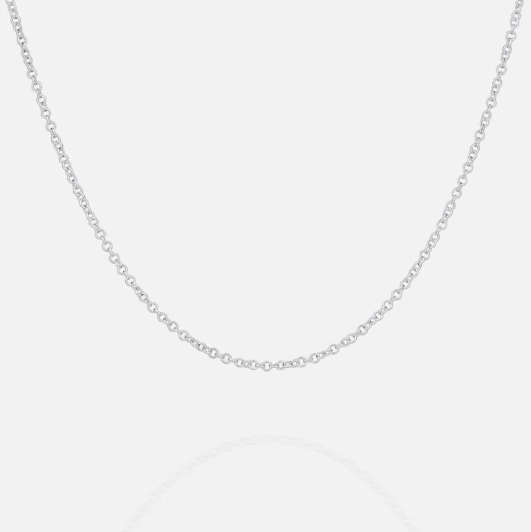 Fio de malha ring chain em prata da Leitão & Irmão