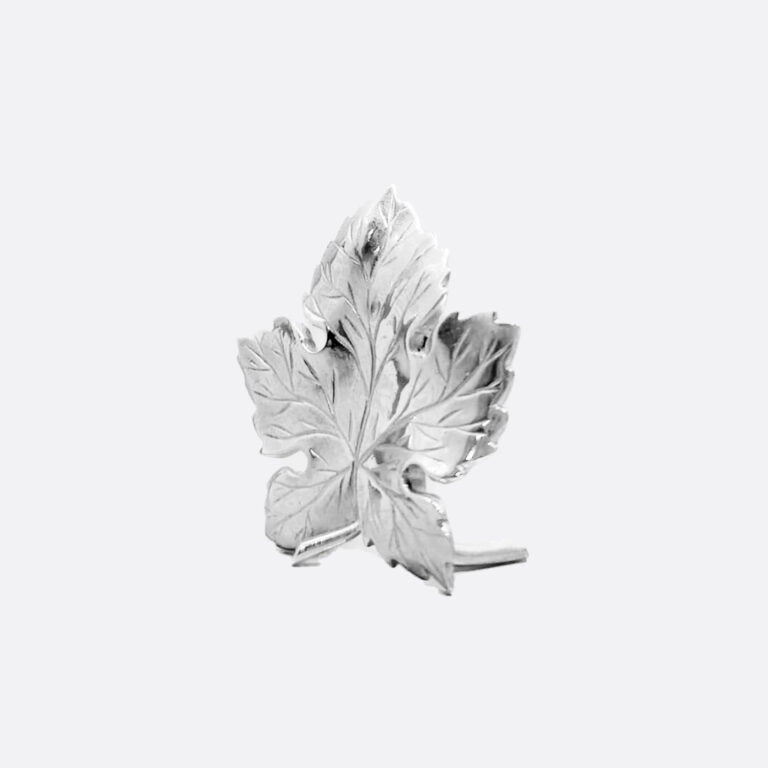 Marcador de lugar em prata folha de parra