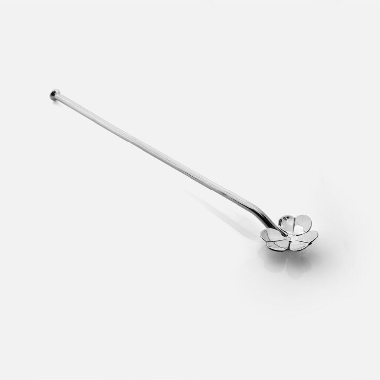 Colher de refresco em prata modelo trevo da Leitão & Irmão