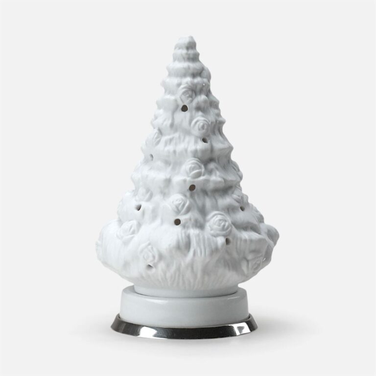 Arvore de natal em porcelana e prata da Leitão & Irmão