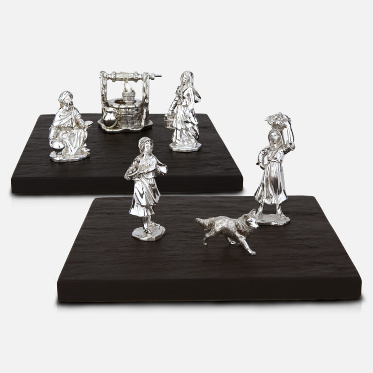 Conjunto A Povoação- Grande presépio popular em prata da Leitão & Irmão