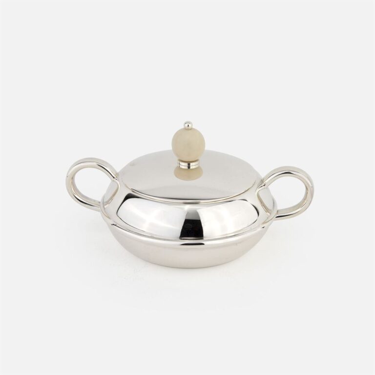 Açucareiro em prata serviço de chá Arte Deco da Leitão & Irmão