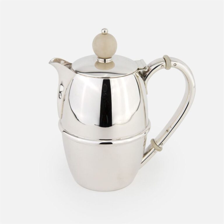Cafeteira em prata serviço de chá Arte Deco da Leitão & Irmão