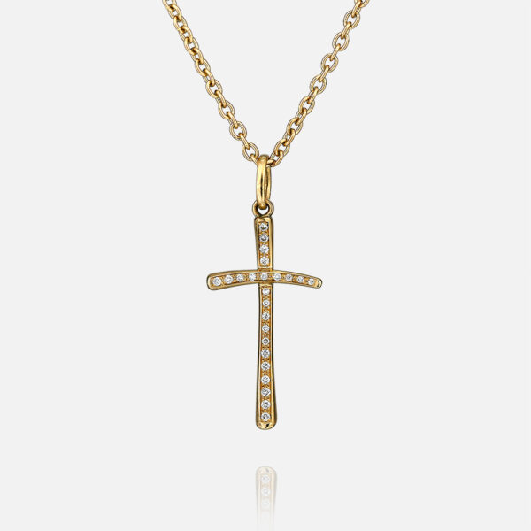Cruz em ouro e diamantes da Leitão & Irmão