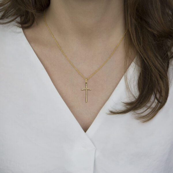 Cruz em ouro e diamantes da Leitão & Irmão