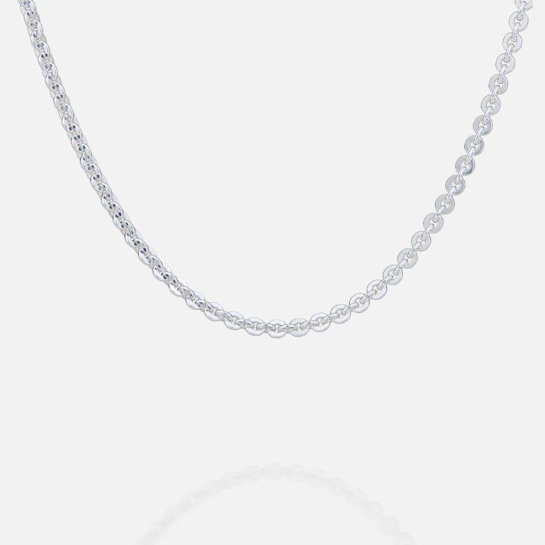 Fio de malha mirror trace em prata da Leitão & Irmão