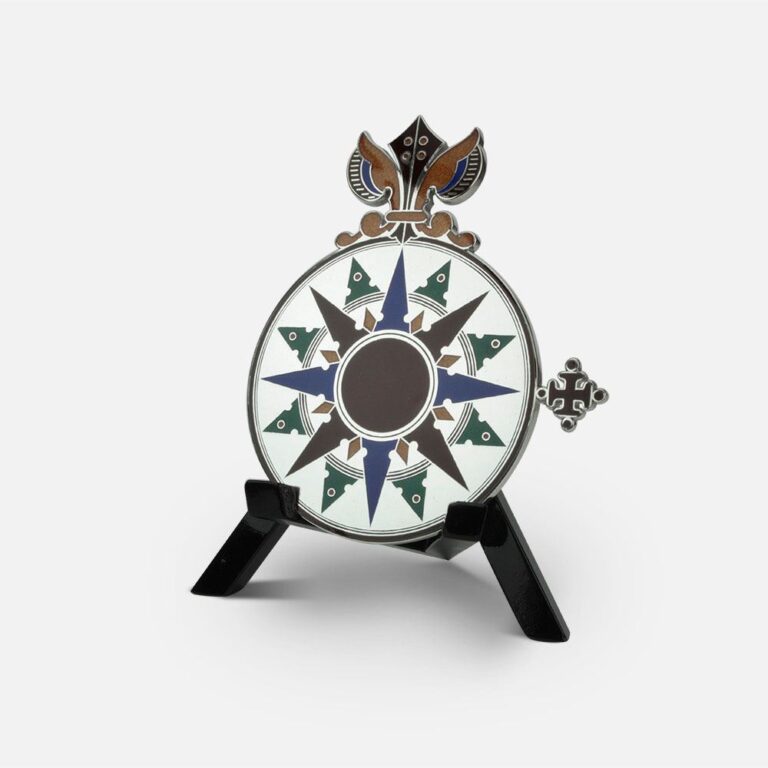 Rosa dos ventos Diogo Homem 1558 em prata da Leitão & Irmão