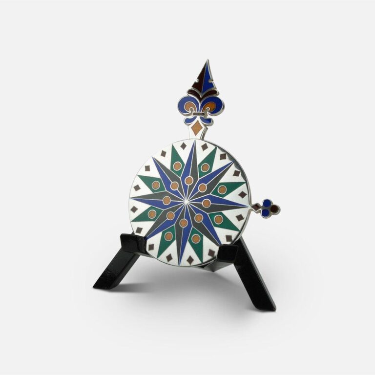 Rosa dos ventos Fernão Vaz Dourado 1570 em prata da Leitão & Irmão