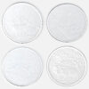 Base para copos em porcelana Biscuit e prata 4 modelos da Leitão & Irmão