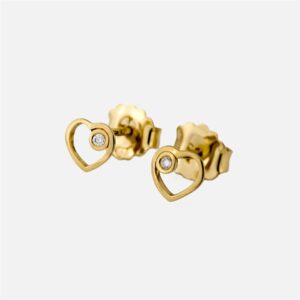 Brincos Love story em ouro e diamantes da Leitão & Irmão