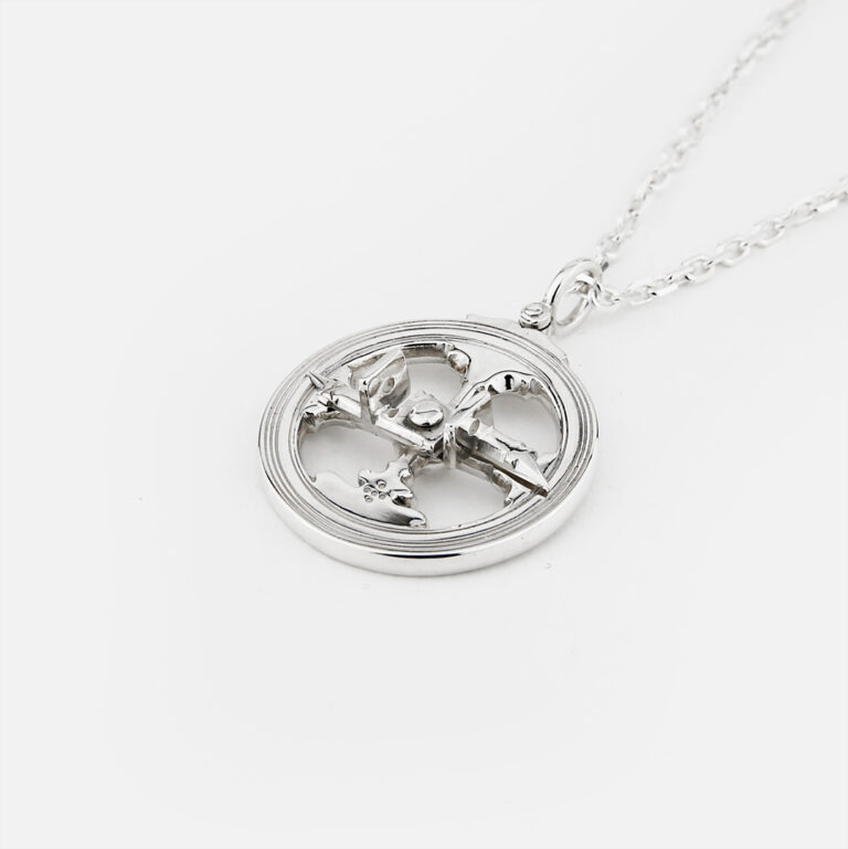 Fio com pendente Astrolábio " Dundee" em prata da Leitão & Irmão