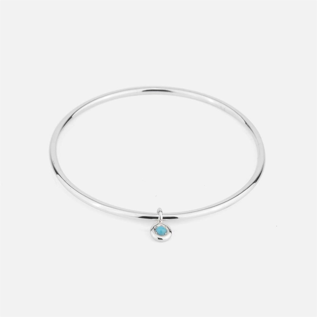pulseira escrava em prata com berloque colorido da leitão & Irmão