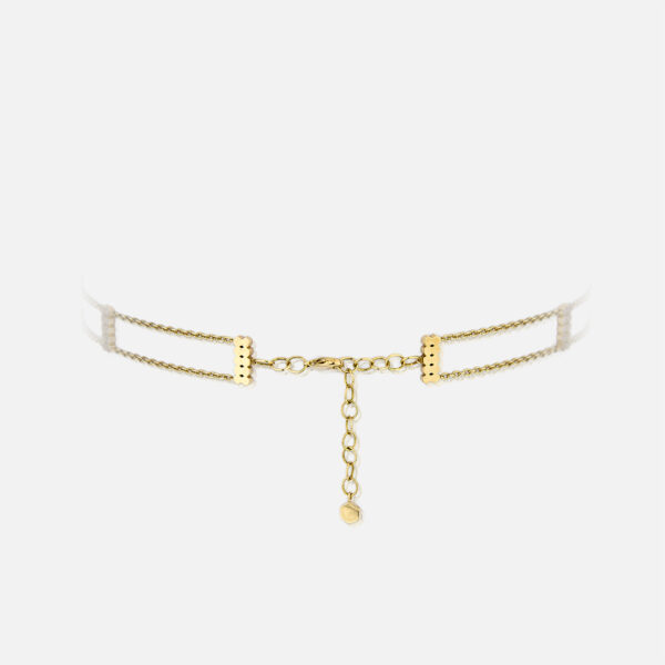 Fecho choker em ouro e diamantes da Leitão & Irmão x Débora Montenegro