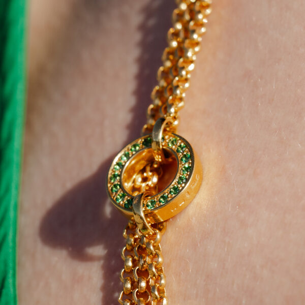 Colar em ouro, diamantes e topázios verdes | Inverso - Image 5