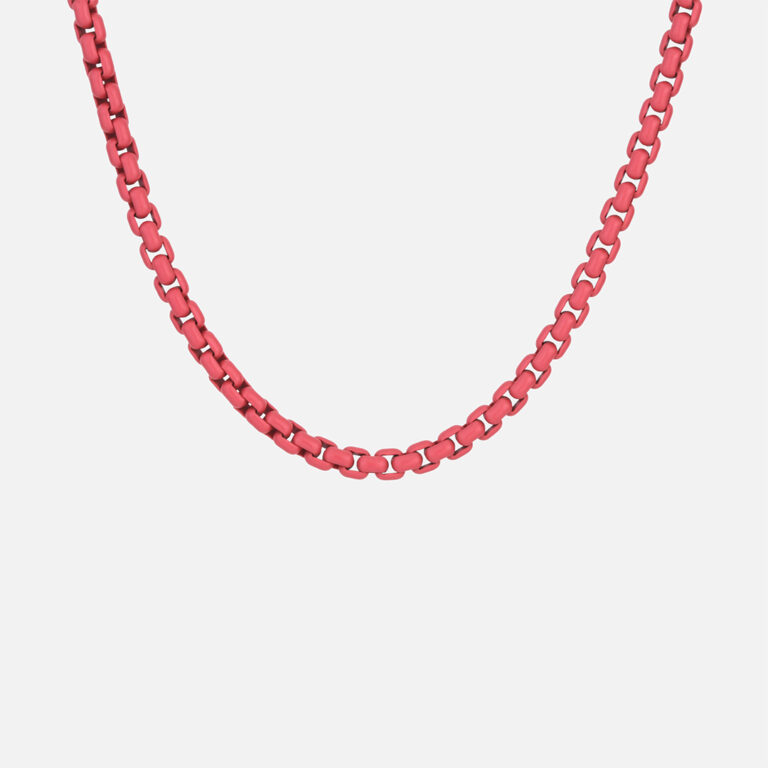 Fio em prata lacada colorida, na cor bubble gum da Leitão & Irmão.