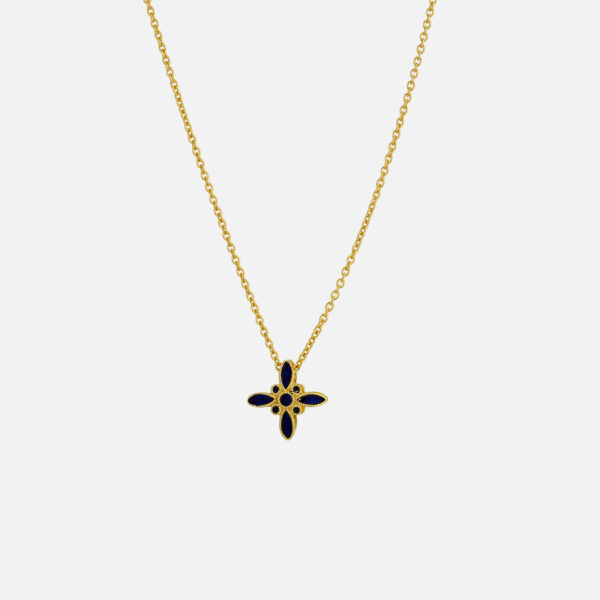 Fio com estrela em esmalte e ouro de filigrana da Leitão & Irmão