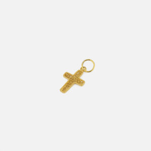 Pendente cruz de filigrana em ouro da Leitão & Irmão.