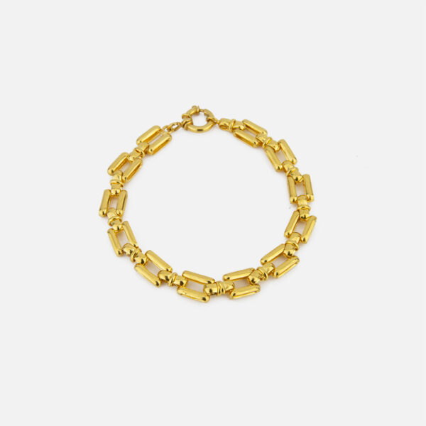Pulseira elos em ouro amarelo português da Leitão & Irmão
