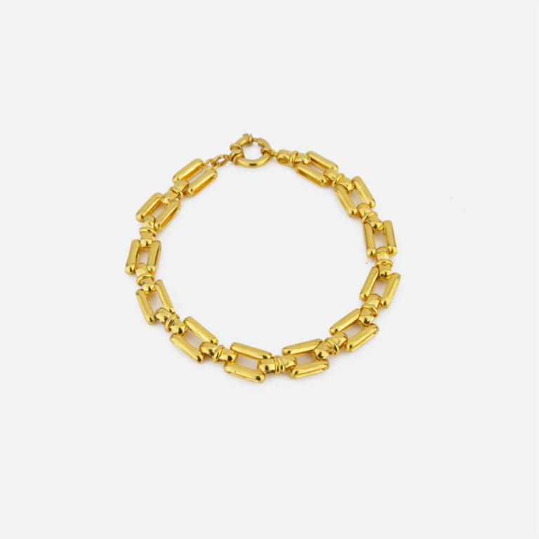 Pulseira elos em ouro amarelo português da Leitão & Irmão
