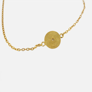 Pulseira rodilhão em prata dourada em filigrana da Leitão & Irmão.