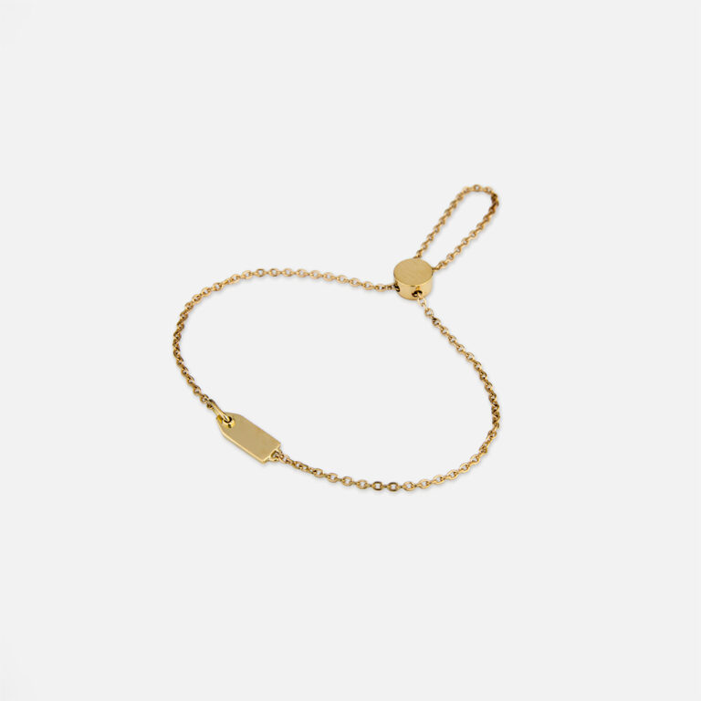 Pulseira em ouro da coleção Tag Me da Leitão & Irmão