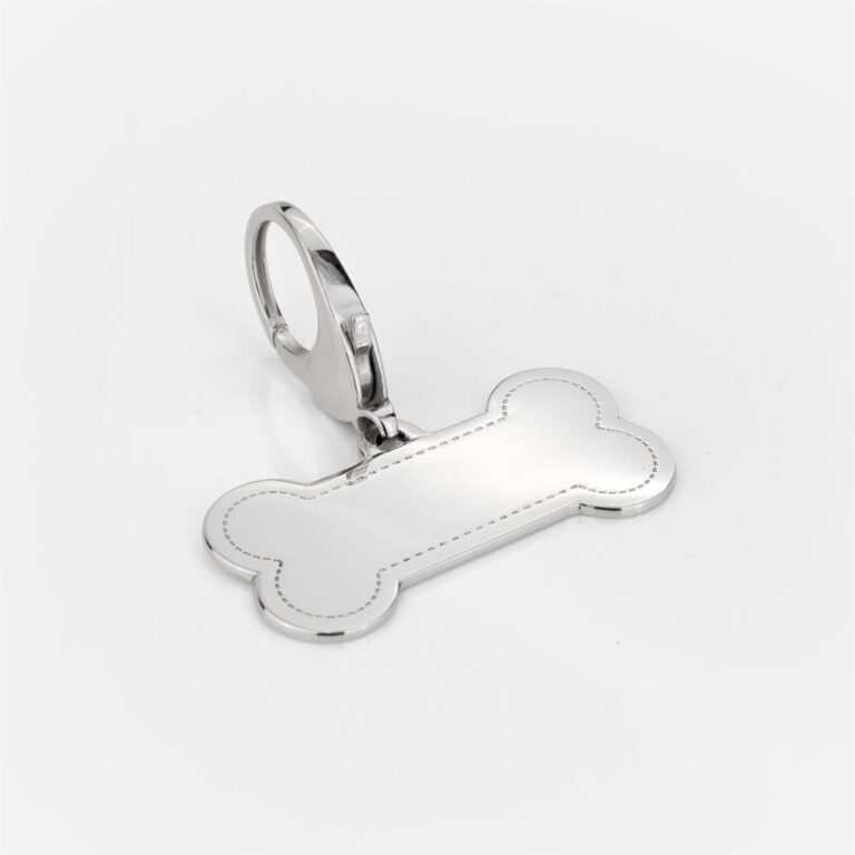 Chapa identificadora para animais em prata da Leitão & Irmão