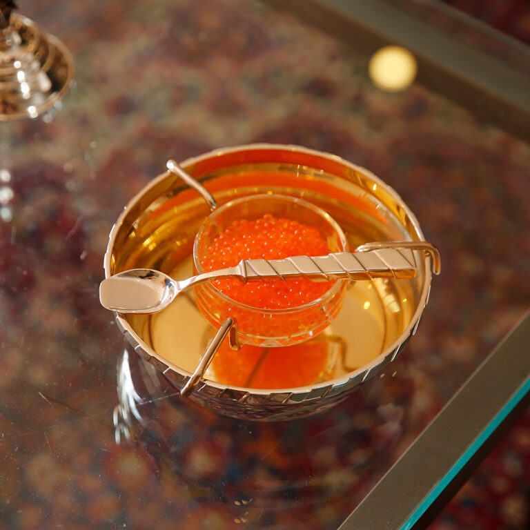 Conjunto de Caviar em prata modelo Baixela Pedro Leitão da Leitão & Irmão