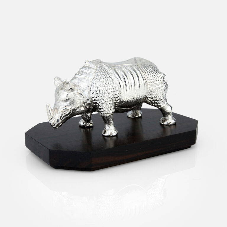 Rinoceronte da Cidadania em prata da Coleção Royal Collection da Leitão & Irmão x Museu do Tesouro Real