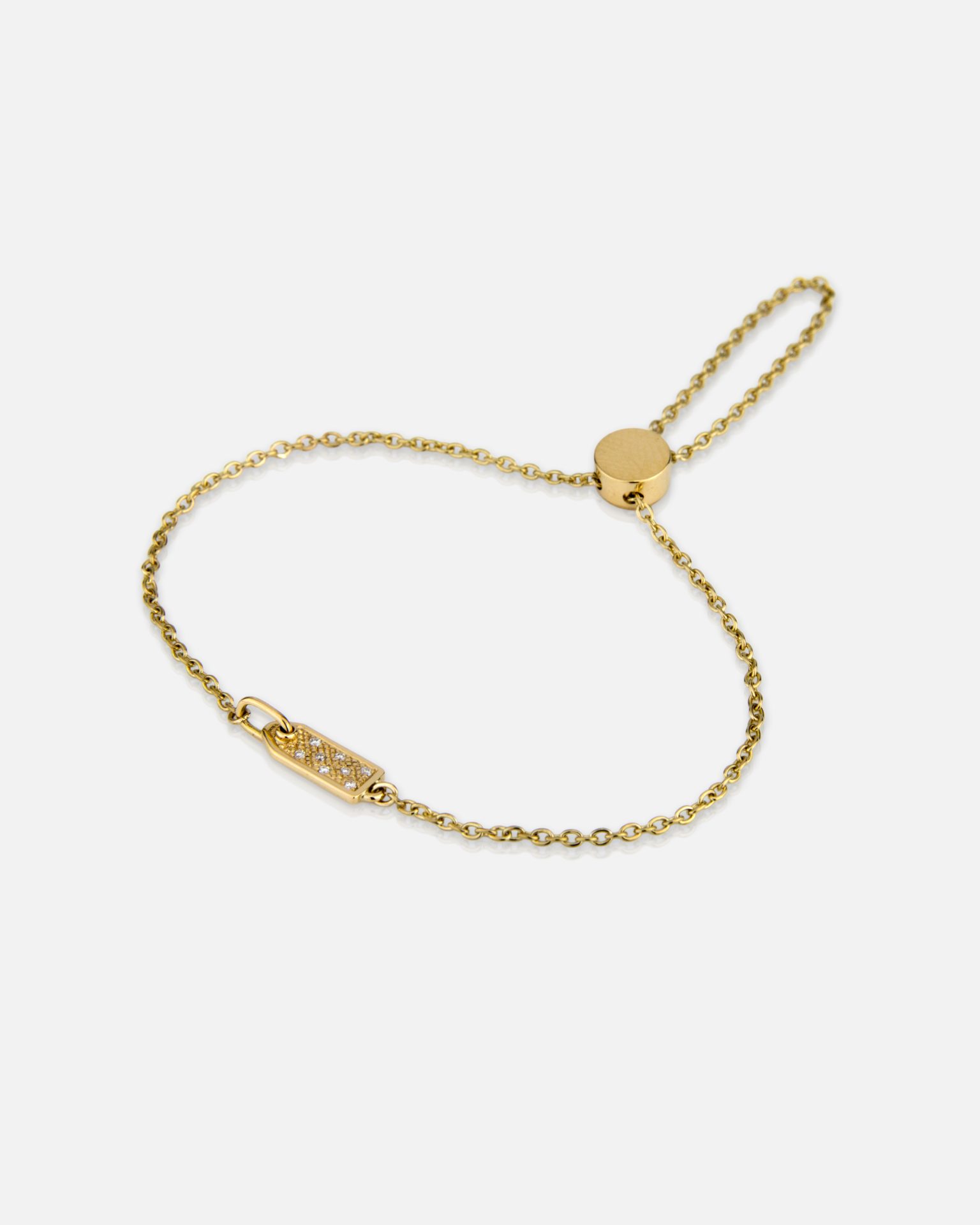 Pulseira em ouro amarelo e diamantes | Tag Me