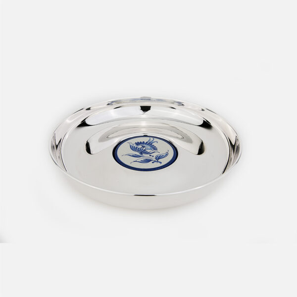 Salva em Prata e Azulejo Português | Flor - Image 3