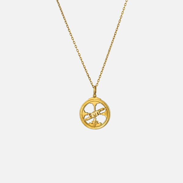 Fio com pendente Astrolábio em ouro