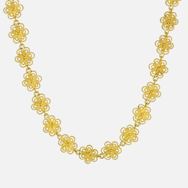 Colar Flores em ouro | Filigrana