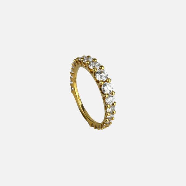 Anel infinito ouro amarelo e diamantes