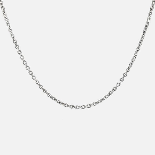 Fio em malha de ouro branco - Cadeado 70'' - 70cm
