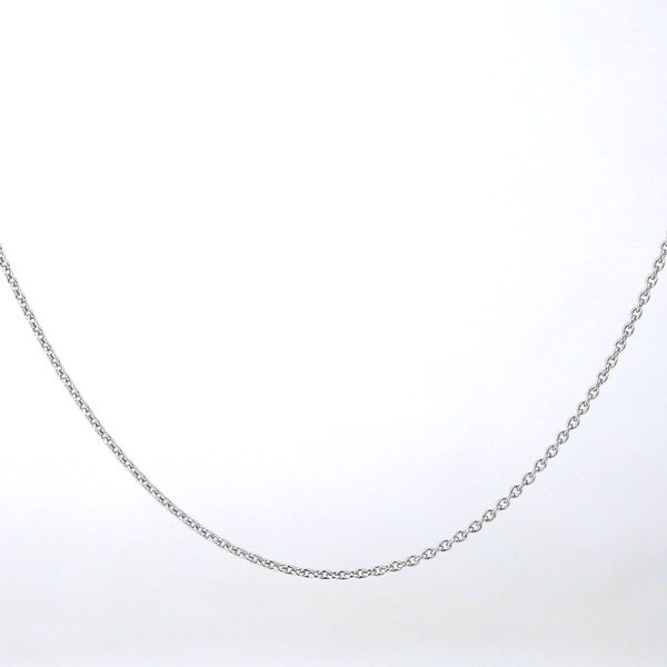 Fio em malha de ouro branco - Cadeado - 40'' - 45cm